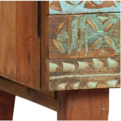 LES TENDANCES Buffet 2 Portes 3 Tiroirs Bois Foncé Recyclé Moust -Buffet et enfilade Soldes 66881380 5