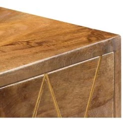 LES TENDANCES Buffet 85x40x70 Cm Bois De Manguier Solide -Buffet et enfilade Soldes 66883195 4
