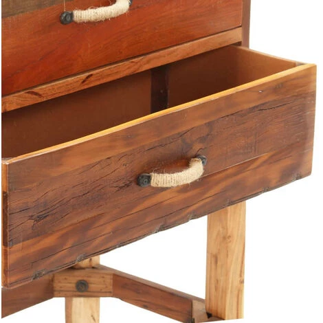 LES TENDANCES Buffet 118x30x76 Cm Bois De Récupération Massif 5 LES TENDANCES Buffet 118x30x76 Cm Bois De Récupération Massif – Image 5