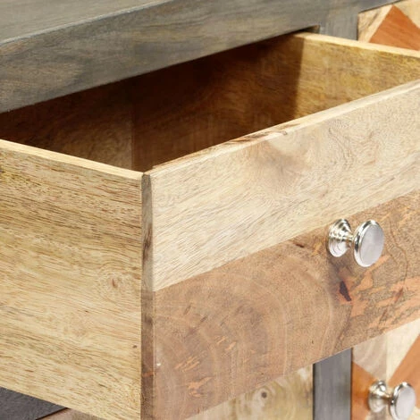 LES TENDANCES Armoire Latérale Gris 75x30x60 Cm Bois De Manguier Massif 4 LES TENDANCES Armoire Latérale Gris 75x30x60 Cm Bois De Manguier Massif – Image 4