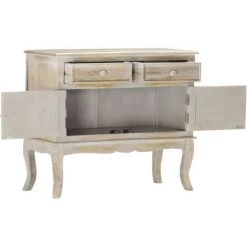 LES TENDANCES Buffet Gris 80 X 35 X 70 Cm Bois De Manguier Massif 8 LES TENDANCES Buffet Gris 80 X 35 X 70 Cm Bois De Manguier Massif -Buffet et enfilade Soldes 66883656 4