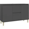 LES TENDANCES Buffet Gris 103,5x35x70 Cm
