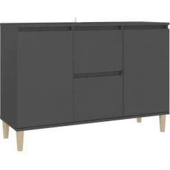 LES TENDANCES Buffet Gris 103,5x35x70 Cm