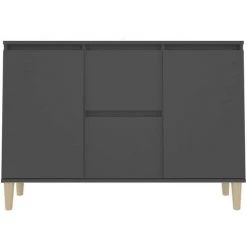 LES TENDANCES Buffet Gris 103,5x35x70 Cm -Buffet et enfilade Soldes 66883773 5