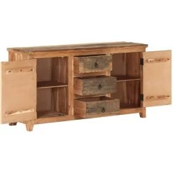 LES TENDANCES Buffet 140x40x75 Cm Bois De Récupération Solide 7 LES TENDANCES Buffet 140x40x75 Cm Bois De Récupération Solide -Buffet et enfilade Soldes 66888264 3