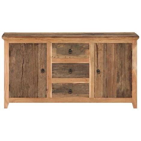 LES TENDANCES Buffet 140x40x75 Cm Bois De Récupération Solide 4 LES TENDANCES Buffet 140x40x75 Cm Bois De Récupération Solide – Image 4
