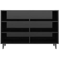 LES TENDANCES Buffet Noir Brillant 103,5x35x70 Cm 8 LES TENDANCES Buffet Noir Brillant 103,5x35x70 Cm -Buffet et enfilade Soldes 66888571 4