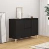 LES TENDANCES Buffet Noir 103,5x35x70 Cm