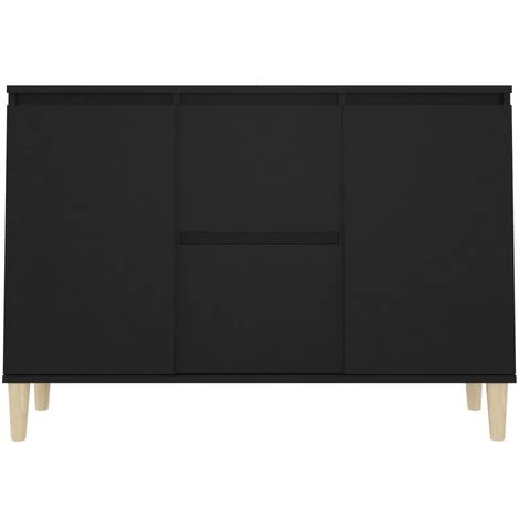 LES TENDANCES Buffet Noir 103,5x35x70 Cm 5 LES TENDANCES Buffet Noir 103,5x35x70 Cm – Image 5