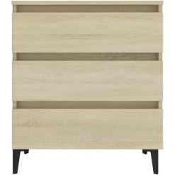 LES TENDANCES Buffet Chêne Sonoma 60x35x69 Cm -Buffet et enfilade Soldes 66888583 4