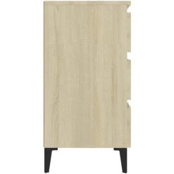 LES TENDANCES Buffet Chêne Sonoma 60x35x69 Cm -Buffet et enfilade Soldes 66888583 5