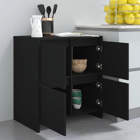 LES TENDANCES Buffet Noir 70x41x75 Cm 5 LES TENDANCES Buffet Noir 70x41x75 Cm – Image 5