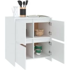 LES TENDANCES Buffet Blanc 70x41x75 Cm -Buffet et enfilade Soldes 66899479 3