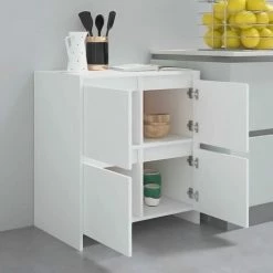 LES TENDANCES Buffet Blanc 70x41x75 Cm -Buffet et enfilade Soldes 66899479 5