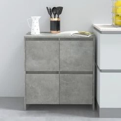LES TENDANCES Buffet Gris Béton 70x41x75 Cm