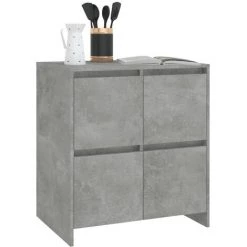 LES TENDANCES Buffet Gris Béton 70x41x75 Cm 8 LES TENDANCES Buffet Gris Béton 70x41x75 Cm -Buffet et enfilade Soldes 66899577 4