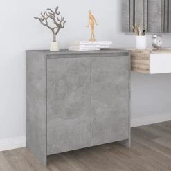 LES TENDANCES Buffet Gris Béton 70x40x73,5 Cm