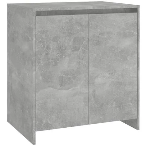 LES TENDANCES Buffet Gris Béton 70x40x73,5 Cm 2 LES TENDANCES Buffet Gris Béton 70x40x73,5 Cm – Image 2
