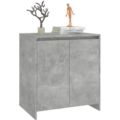 LES TENDANCES Buffet Gris Béton 70x40x73,5 Cm 4 LES TENDANCES Buffet Gris Béton 70x40x73,5 Cm – Image 4