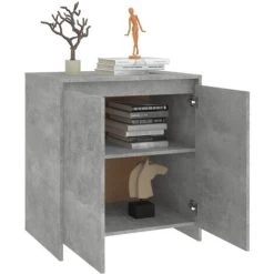 LES TENDANCES Buffet Gris Béton 70x40x73,5 Cm 9 LES TENDANCES Buffet Gris Béton 70x40x73,5 Cm -Buffet et enfilade Soldes 66899821 5