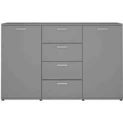 LES TENDANCES Buffet Gris 2 Portes Et 4 Tiroirs Vendôme 120 Cm 8 LES TENDANCES Buffet Gris 2 Portes Et 4 Tiroirs Vendôme 120 Cm -Buffet et enfilade Soldes 66902357 4