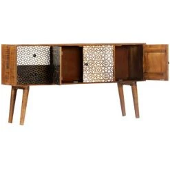 LES TENDANCES Buffet 3 Portes 2 Tiroirs Manguier Massif Foncé Roman -Buffet et enfilade Soldes 66902495 3