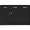 LES TENDANCES Buffet Noir 110x34x75 Cm