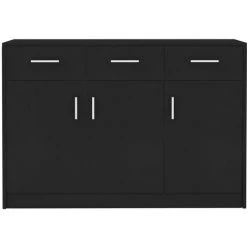 LES TENDANCES Buffet Noir 110x34x75 Cm