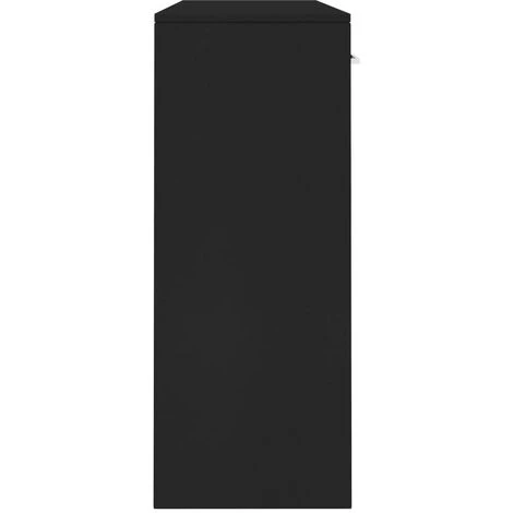 LES TENDANCES Buffet Noir 110x34x75 Cm 5 LES TENDANCES Buffet Noir 110x34x75 Cm – Image 5
