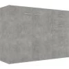 LES TENDANCES Buffet Gris Béton 105x30x75 Cm