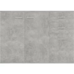 LES TENDANCES Buffet Gris Béton 105x30x75 Cm -Buffet et enfilade Soldes 66904317 4