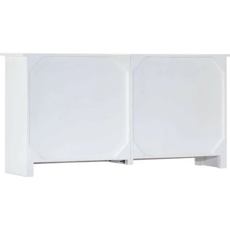 LES TENDANCES Buffet Fait à La Main Blanc 140x30x70 Cm Bois D'acacia Massif 5 LES TENDANCES Buffet Fait à La Main Blanc 140x30x70 Cm Bois D'acacia Massif – Image 5