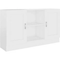 LES TENDANCES Buffet Blanc 120x30,5x70 Cm -Buffet et enfilade Soldes 66904741 3