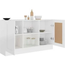 LES TENDANCES Buffet Blanc 120x30,5x70 Cm -Buffet et enfilade Soldes 66904741 5