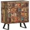 LES TENDANCES Armoire Latérale 70x35x75 Cm Bois De Récupération Solide