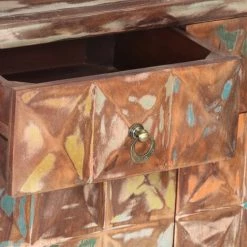 LES TENDANCES Armoire Latérale 70x35x75 Cm Bois De Récupération Solide 7 LES TENDANCES Armoire Latérale 70x35x75 Cm Bois De Récupération Solide -Buffet et enfilade Soldes 66906463 3