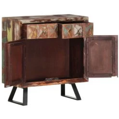 LES TENDANCES Armoire Latérale 70x35x75 Cm Bois De Récupération Solide 9 LES TENDANCES Armoire Latérale 70x35x75 Cm Bois De Récupération Solide -Buffet et enfilade Soldes 66906463 5