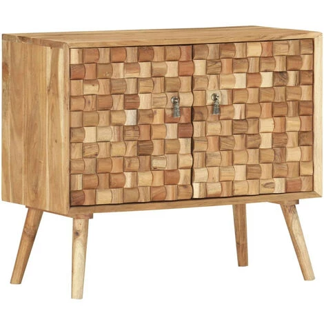 LES TENDANCES Buffet 75x35x65 Cm Bois D'acacia Solide 1 LES TENDANCES Buffet 75x35x65 Cm Bois D'acacia Solide