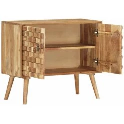 LES TENDANCES Buffet 75x35x65 Cm Bois D'acacia Solide 9 LES TENDANCES Buffet 75x35x65 Cm Bois D'acacia Solide -Buffet et enfilade Soldes 66906475 5