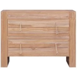 LES TENDANCES Buffet 80x35x60 Cm Bois De Teck Massif -Buffet et enfilade Soldes 66906520 3
