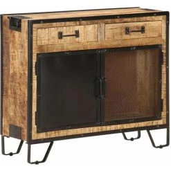 LES TENDANCES Buffet 80x31x71 Cm Bois De Manguier Massif Brut
