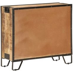 LES TENDANCES Buffet 80x31x71 Cm Bois De Manguier Massif Brut -Buffet et enfilade Soldes 66906595 5
