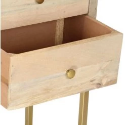 LES TENDANCES Buffet Doré 120 X 30 X 75 Cm Bois De Manguier Massif 9 LES TENDANCES Buffet Doré 120 X 30 X 75 Cm Bois De Manguier Massif -Buffet et enfilade Soldes 66906668 5