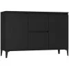 LES TENDANCES Buffet Noir 104x35x70 Cm