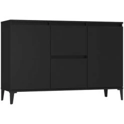 LES TENDANCES Buffet Noir 104x35x70 Cm
