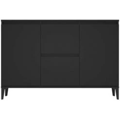 LES TENDANCES Buffet Noir 104x35x70 Cm 9 LES TENDANCES Buffet Noir 104x35x70 Cm -Buffet et enfilade Soldes 66907290 5