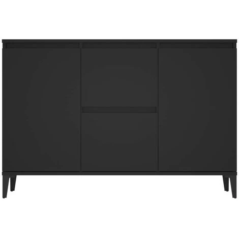 LES TENDANCES Buffet Noir 104x35x70 Cm 5 LES TENDANCES Buffet Noir 104x35x70 Cm – Image 5