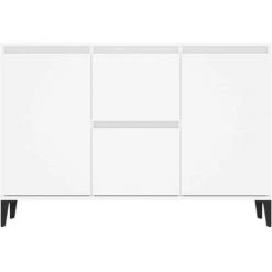 LES TENDANCES Buffet Blanc 104x35x70 Cm 9 LES TENDANCES Buffet Blanc 104x35x70 Cm -Buffet et enfilade Soldes 66907573 5