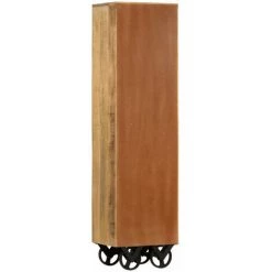 LES TENDANCES Buffet Sur Roues 38x30x143 Cm Bois De Manguier Solide Brut -Buffet et enfilade Soldes 66908206 5