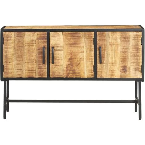 LES TENDANCES Buffet 110x30x70 Cm Bois De Manguier Brut 3 LES TENDANCES Buffet 110x30x70 Cm Bois De Manguier Brut – Image 3